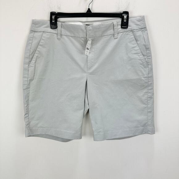 J.Crew 9" Frankie Bermuda Chino Short Cotton Mid Rise Oyster Grey US 12 NWT - Picture 6 of 12